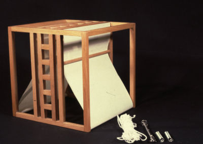 CUBE LAMP WITH TENSORS. 1983