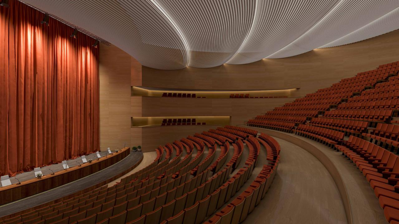 escenario del teatro torre del puerto Malaga